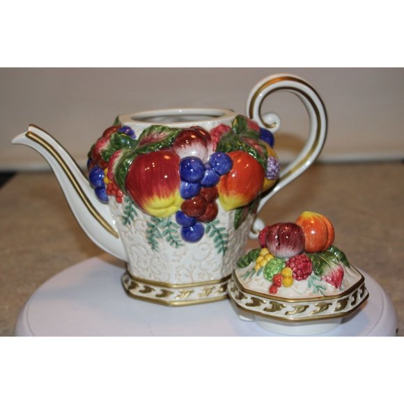 Fitz & Floyd Venezia Italia Fruit Teapot - Picture 2 of 5